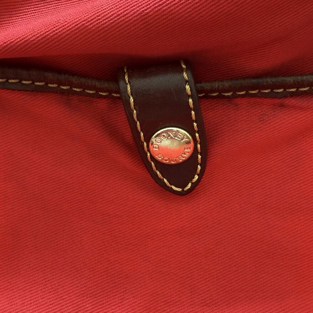 Dooney and Bourke Leather O-Ring Sac Brown Pebbled Large Satchel Shoulder Bag - Picture 14 of 16